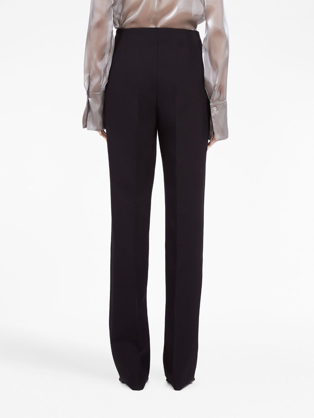 Ferragamo High-Waisted Straight-Leg Wool Trousers