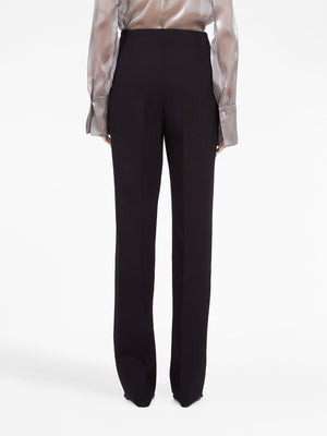 Ferragamo High-Waisted Straight-Leg Wool Trousers