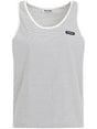 MIUMIU Striped Cotton Tank Top for Men - SS25 Collection