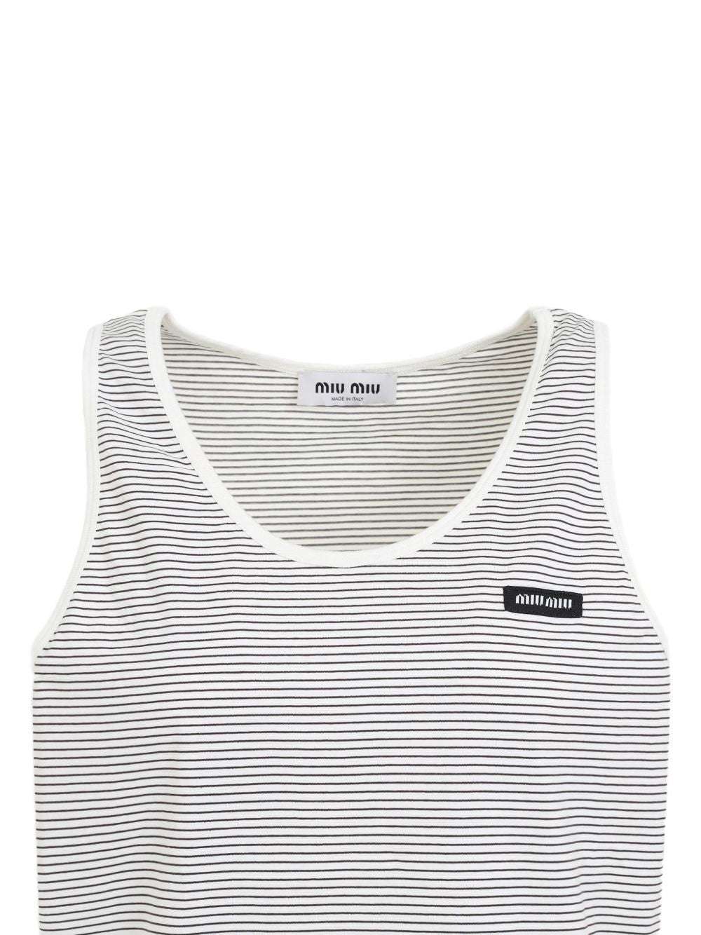 MIUMIU Striped Cotton Tank Top for Men - SS25 Collection