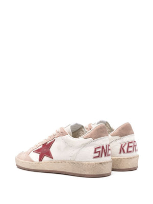 GOLDEN GOOSE Distressed Effect Sneakers with Leather Star and Suede Heel Tab