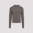 RICK OWENS Round Neck Cotton Sweater for SS25