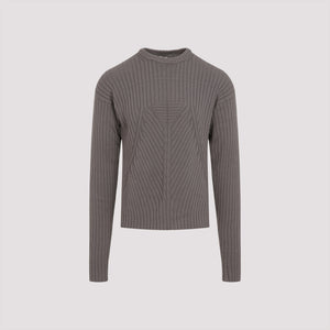 RICK OWENS Round Neck Cotton Sweater for SS25