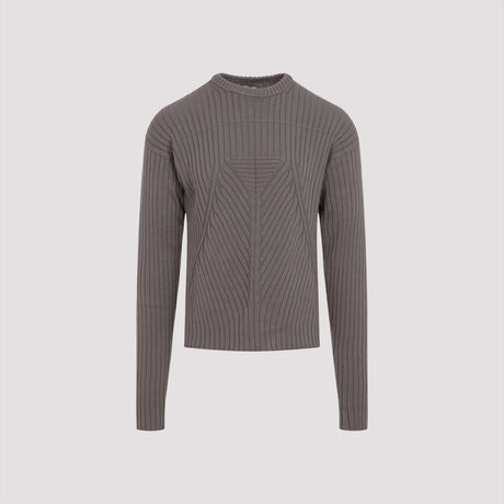 RICK OWENS Round Neck Cotton Sweater for SS25