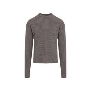 RICK OWENS Round Neck Cotton Sweater for SS25