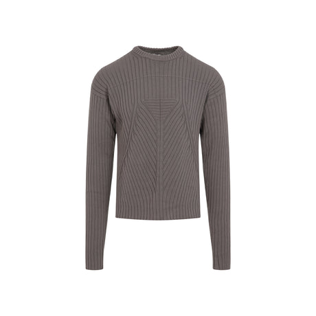 RICK OWENS Round Neck Cotton Sweater for SS25