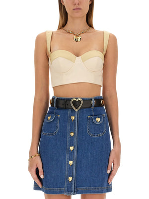 MOSCHINO COUTURE Slim Fit Mini Bustier Top