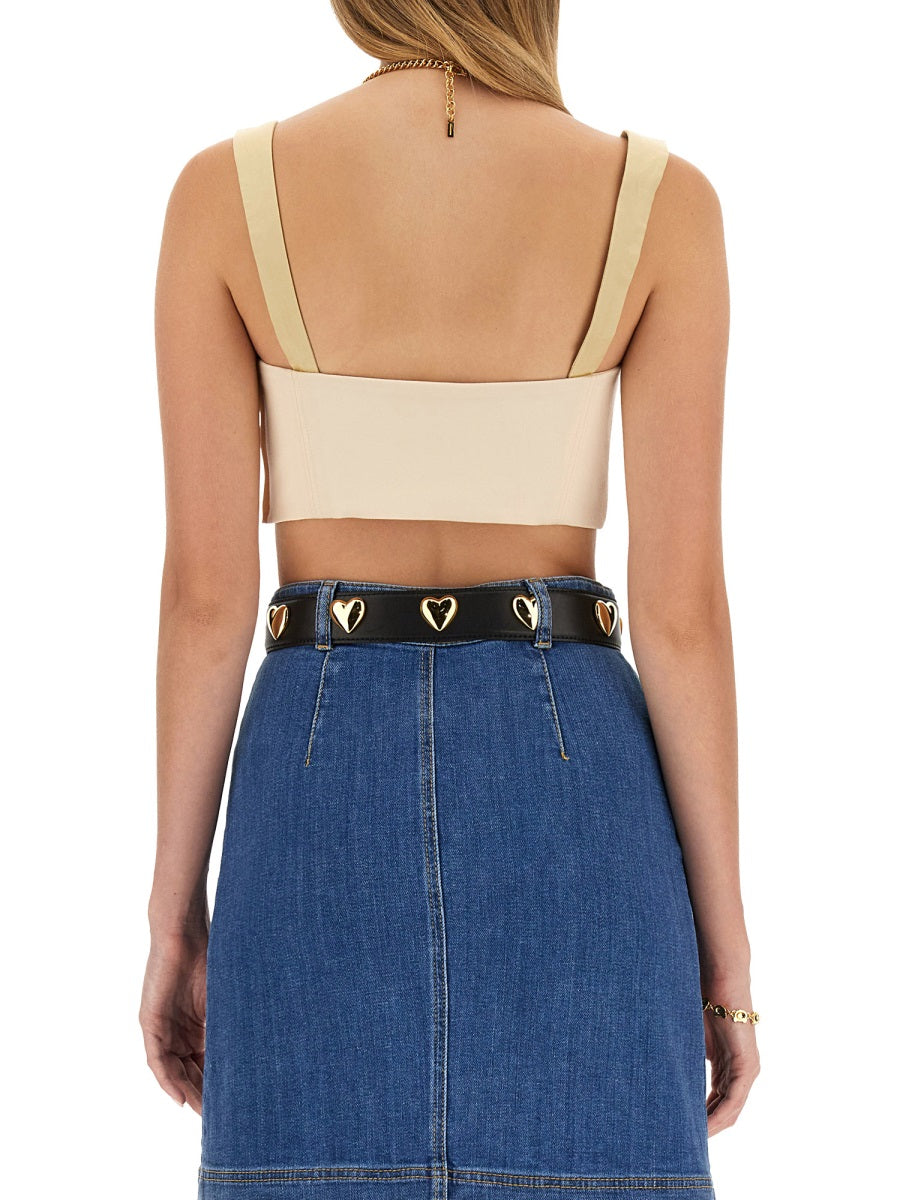 MOSCHINO COUTURE Slim Fit Mini Bustier Top