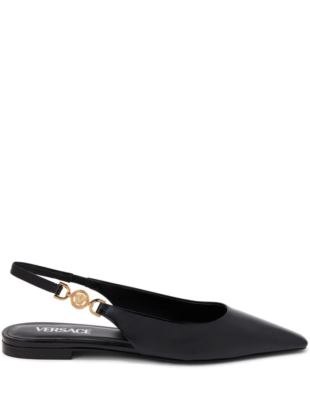 VERSACE Slingback Leather Ballerinas for Men