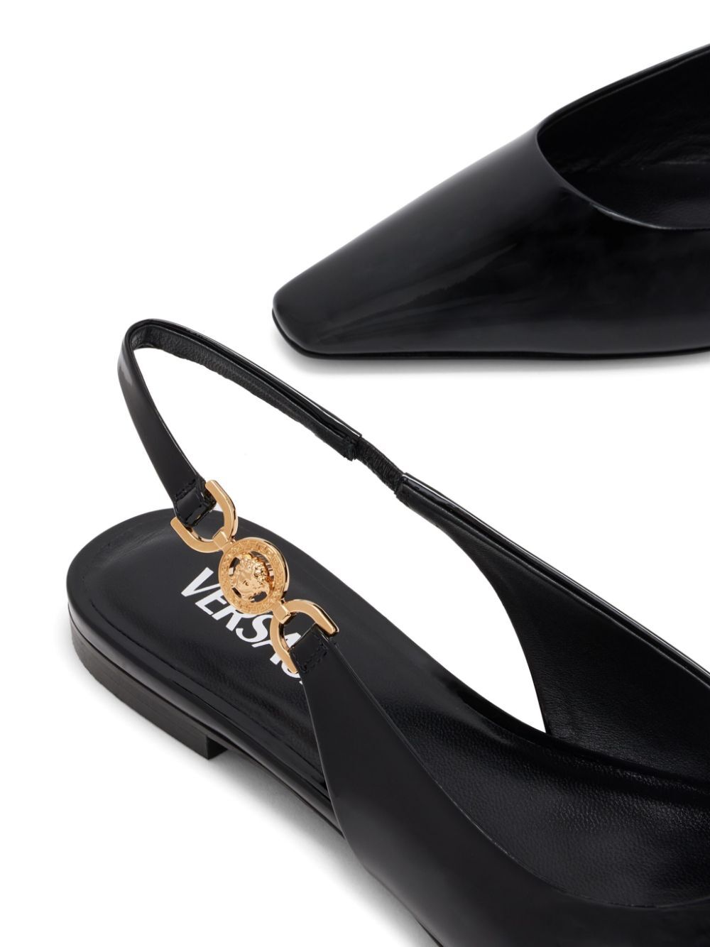 VERSACE Slingback Leather Ballerinas for Men