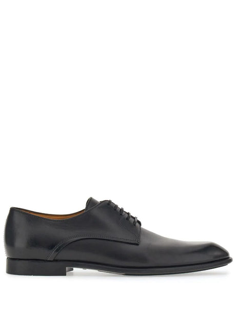 Ferragamo Elegant Derby Dress Shoes with Rich Texture