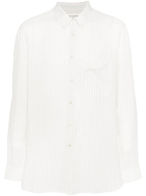 SAINT LAURENT PARIS Striped Silk Shirt