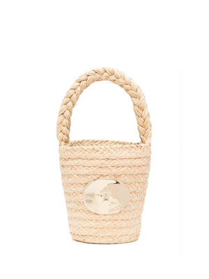 PATOU Men's Raffia Bucket Bag - Compact 19 x 13 cm