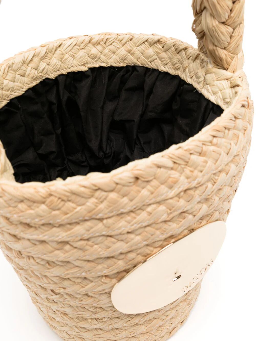 PATOU Men's Raffia Bucket Bag - Compact 19 x 13 cm