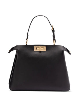 FENDI Soft Mini Leather Shoulder Bag - W 33 x H 25.5 x D 10 cm