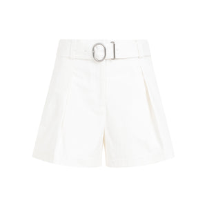 JIL SANDER Mid Waist Cotton Bermuda Shorts