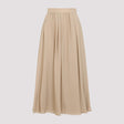 RALPH LAUREN COLLECTION A-Line Midi Skirt in 100% Mulberry Silk