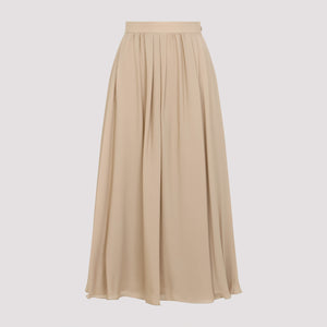 RALPH LAUREN COLLECTION A-Line Midi Skirt in 100% Mulberry Silk