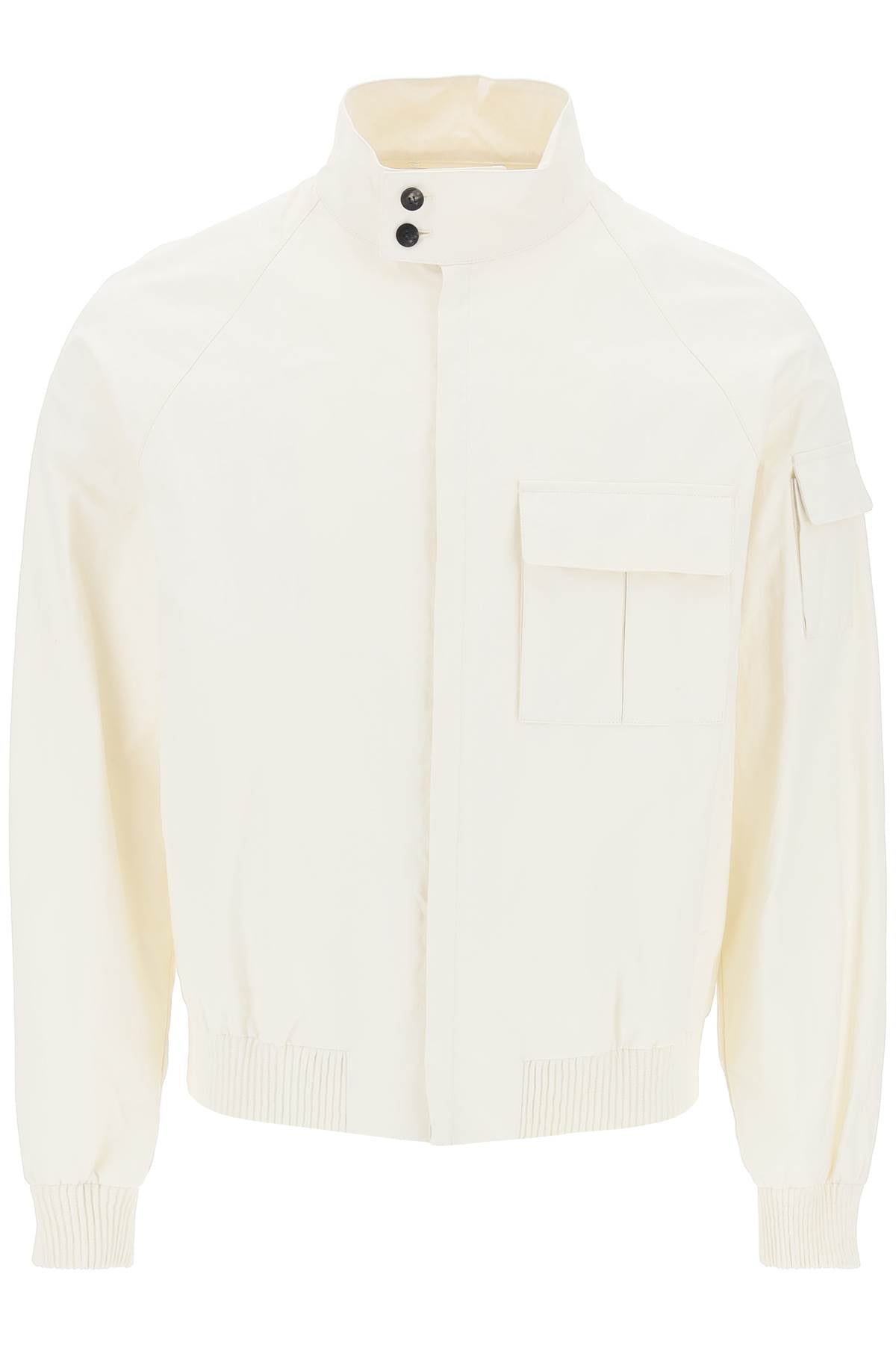 Ferragamo Linen Coated Mini Bomber Blouson - Regular Fit