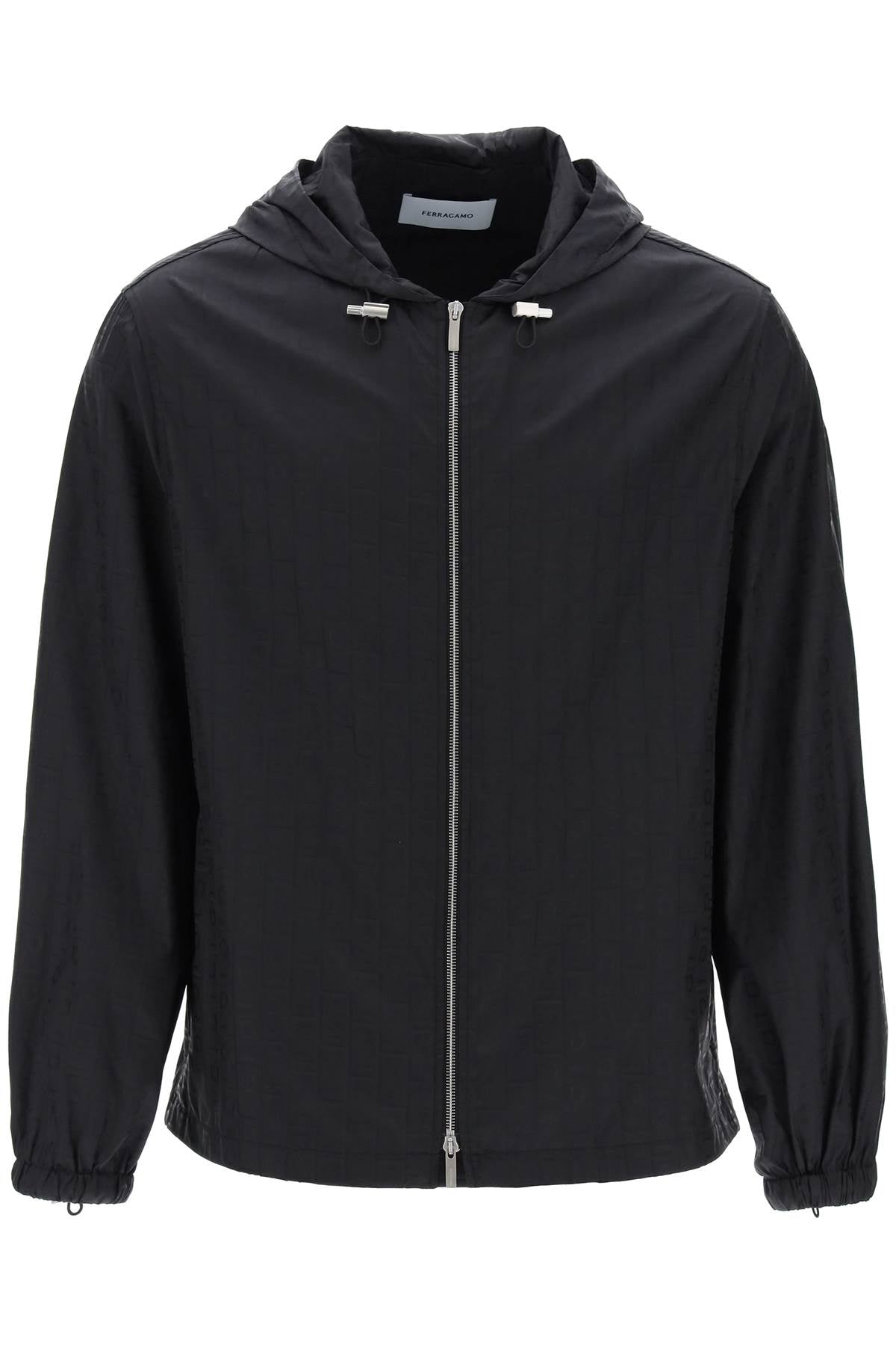 Ferragamo Men's Regular Fit Windbreaker Jacket with Drawstring Hem