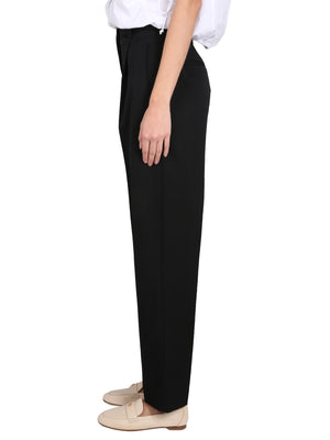 TORY BURCH Elegant Wool Pants with Concealed Closure