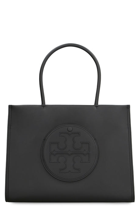 TORY BURCH Small Ella Black Tote Handbag with Cotton Lining for Women - FW24