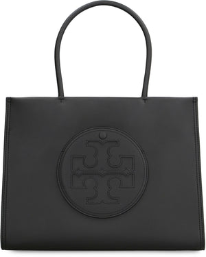 TORY BURCH Small Ella Black Tote Handbag with Cotton Lining for Women - FW24