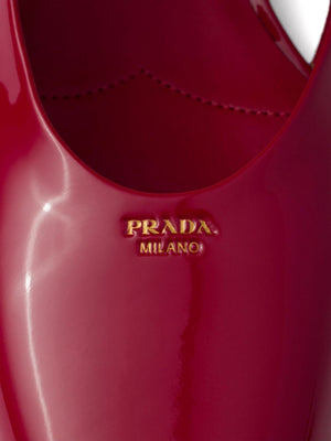 PRADA Mini Patent Leather Slingback Ballerinas