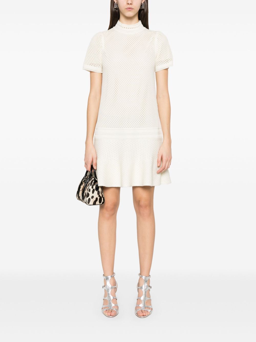 TOM FORD Relaxed Fit Open-Knit Mini Dress