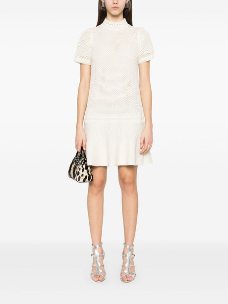 TOM FORD Relaxed Fit Open-Knit Mini Dress