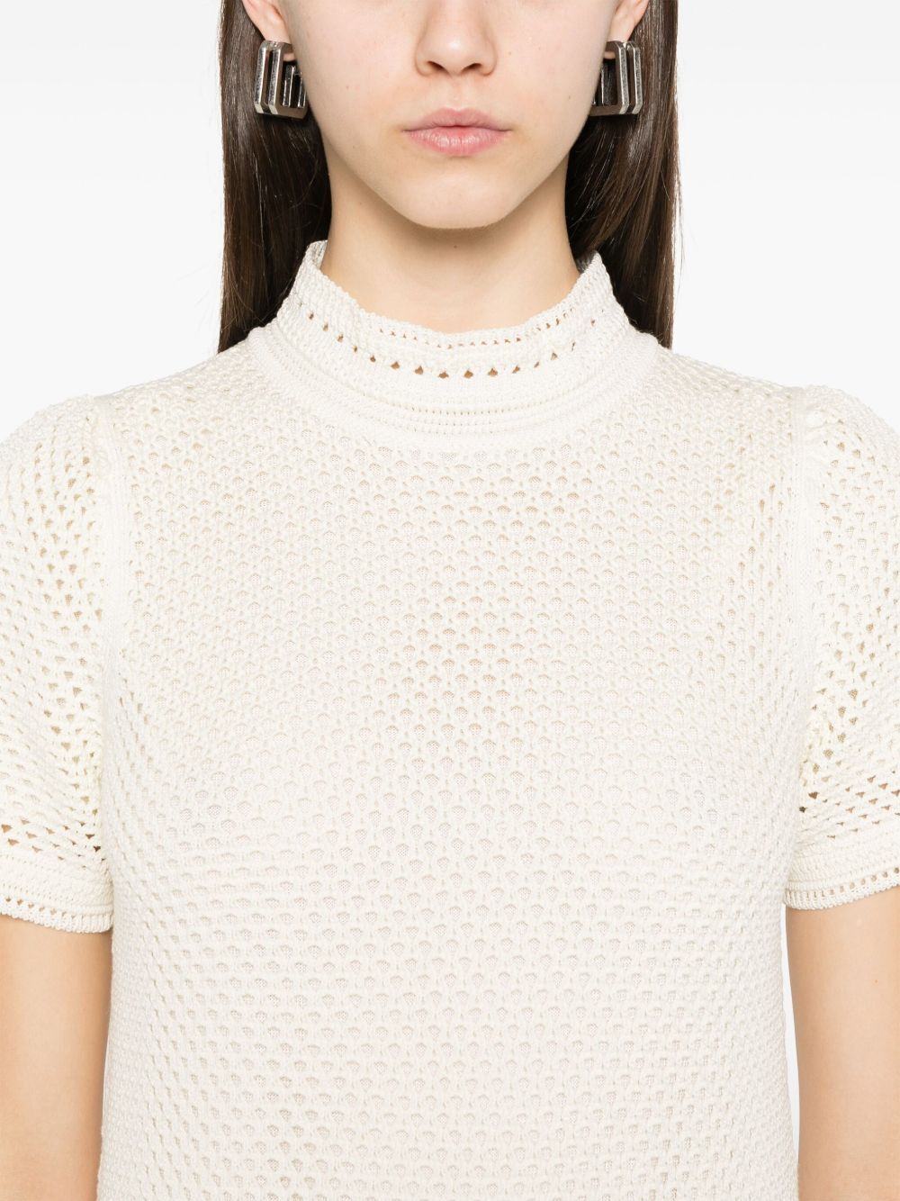 TOM FORD Relaxed Fit Open-Knit Mini Dress