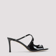 JIMMY CHOO Chic Patent Leather Mules with 7.5cm Heel