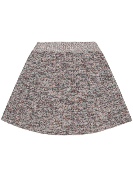 STELLA MCCARTNEY Men's High-Rise Mini Skirt with Metal Marble Detailing