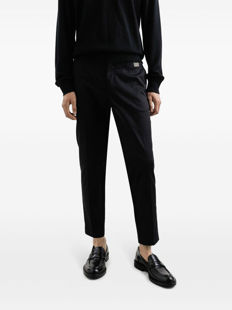 DOLCE & GABBANA Slim Fit Cotton Trousers for Women - SS25 Collection