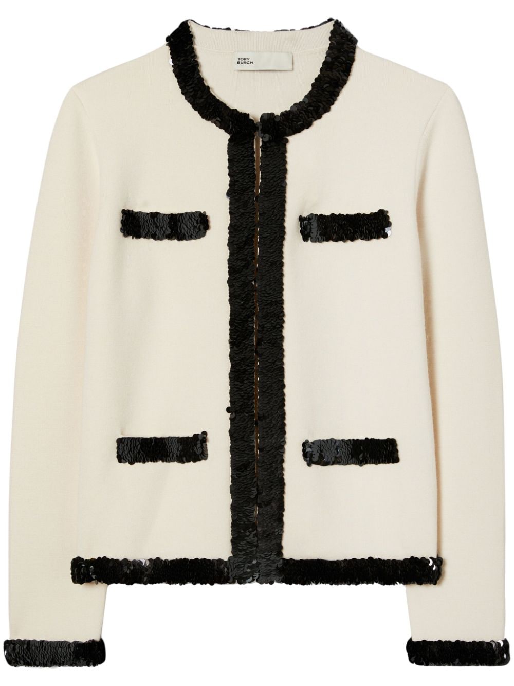 TORY BURCH Sequined Wool Blend Jacket