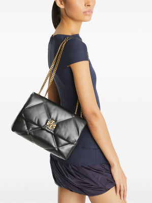 TORY BURCH Diamond Convertible Shoulder Bag - 黒色レザー