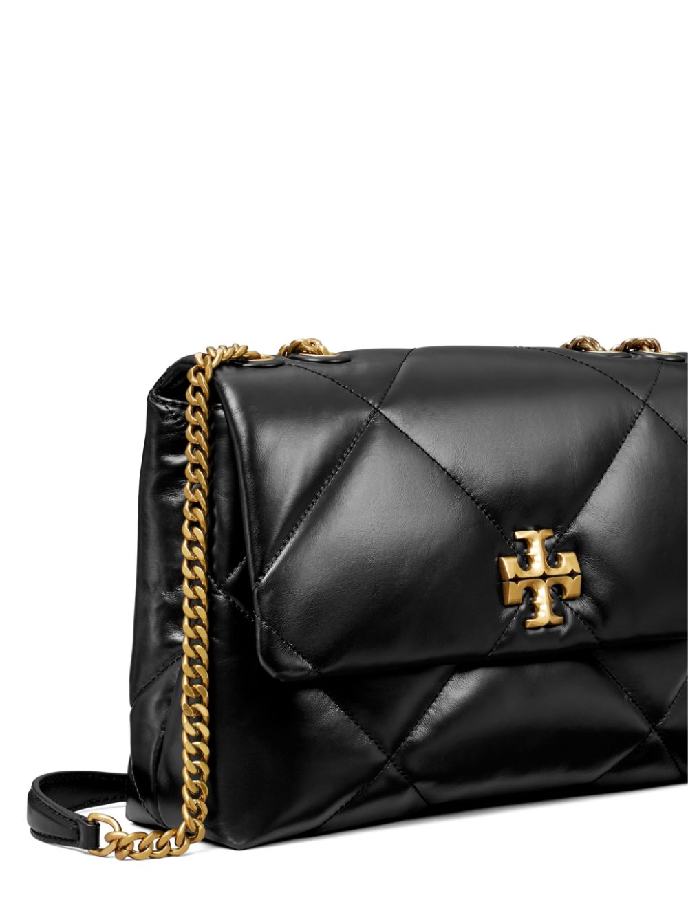 TORY BURCH Diamond Convertible Shoulder Bag - 黒色レザー