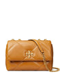 TORY BURCH Quilted Caramel Brown Leather Shoulder Bag