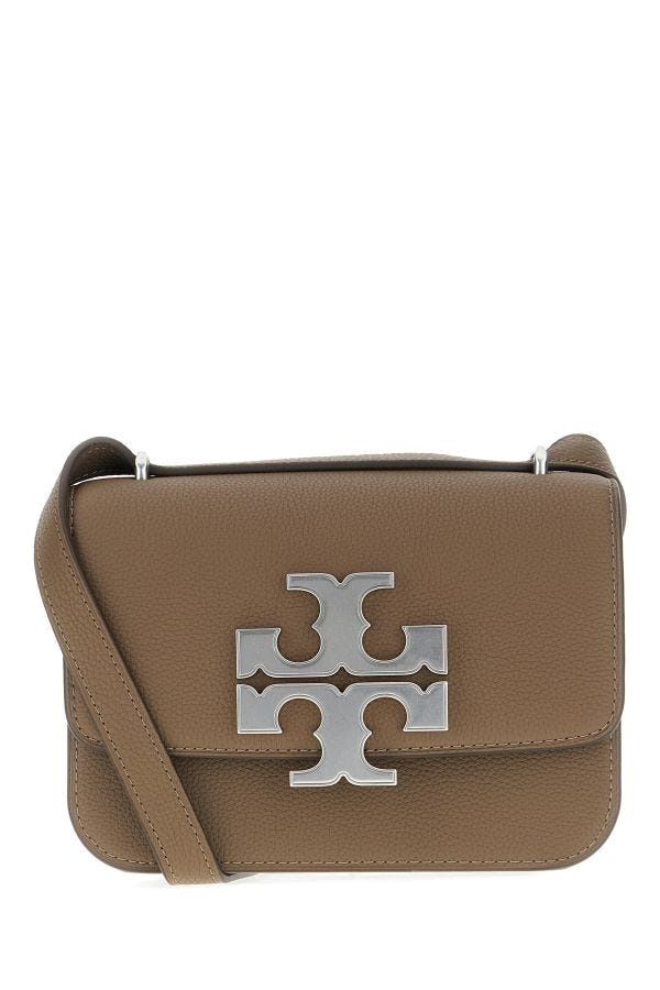 TORY BURCH エレノア小型ピップル加工ショルダーバッグ／ワイルドマッシュルーム