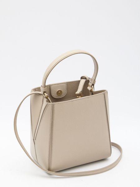 TORY BURCH Mini Grained Leather Bucket Handbag