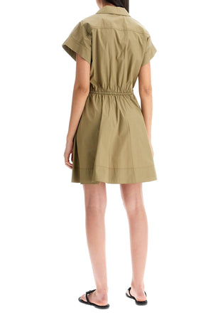 TORY BURCH Elegant Mini Chemisier Dress with Stretch Cotton