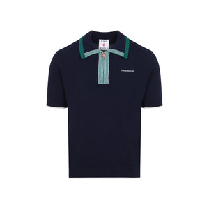 CASABLANCA Men's Merino Wool Tennis Polo