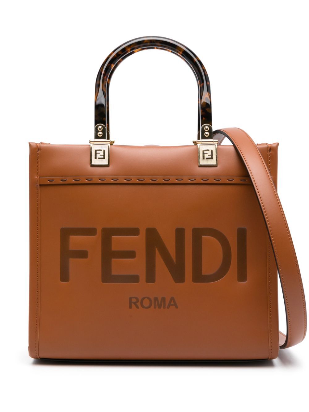 FENDI Mini Smooth Leather Sunshine Tote