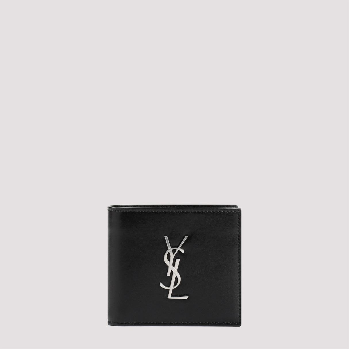 SAINT LAURENT Mini Leather Credit Card Holder - Compact and Chic