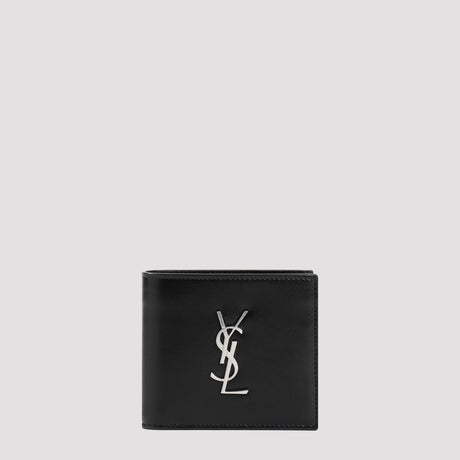 SAINT LAURENT Mini Leather Credit Card Holder - Compact and Chic