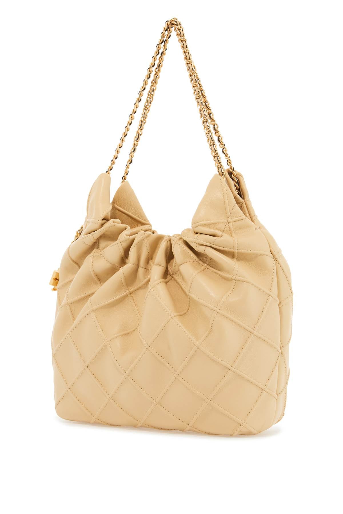 TORY BURCH Mini Quilted Leather Handbag with Ruffled Edge