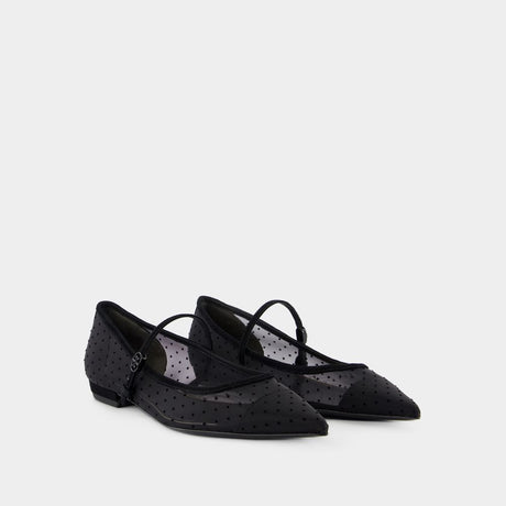 TORY BURCH Double T Buckle Mary Jane Ballerinas