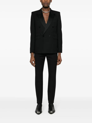 SAINT LAURENT PARIS Slim Fit Wool Trousers for Women