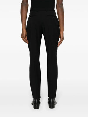 SAINT LAURENT PARIS Slim Fit Wool Trousers for Women