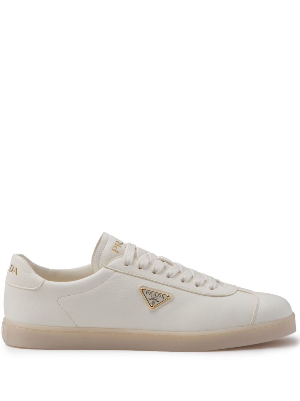 PRADA Lane Leather Sneakers with 2.5 cm Sole